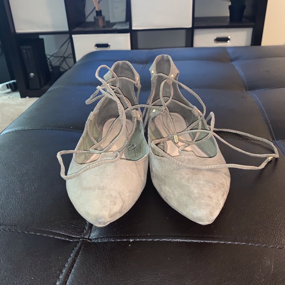 Lace up flats
